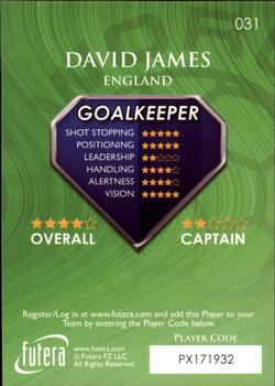 2009-10 Futera World Football Online Series 1 #31 David James Back