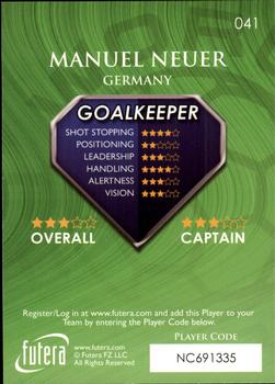 2009-10 Futera World Football Online Series 1 #41 Manuel Neuer Back