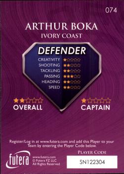 2009-10 Futera World Football Online Series 1 #74 Arthur Boka Back