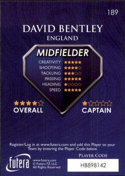 2009-10 Futera World Football Online Series 1 #189 David Bentley Back