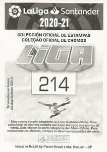 2020-21 Panini LaLiga Santander Stickers (Brazil) #214 Alvaro Fernandez Back