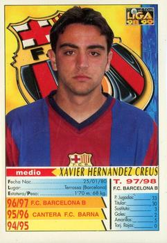 1998-99 Mundicromo Las Fichas de la Liga #16a Xavi Back