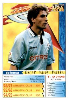 1998-99 Mundicromo Las Fichas de la Liga #95 Oscar Vales Back