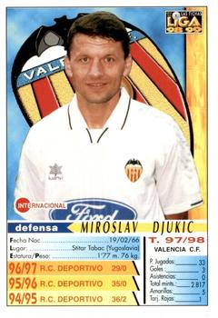 1998-99 Mundicromo Las Fichas de la Liga #153 Djukic Back