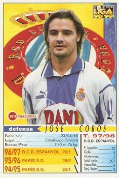 1998-99 Mundicromo Las Fichas de la Liga #172a Cobos Back