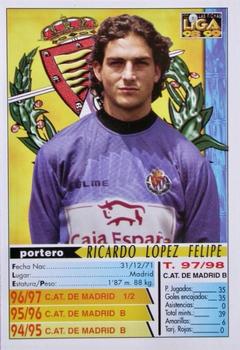 1998-99 Mundicromo Las Fichas de la Liga #184 Ricardo Back