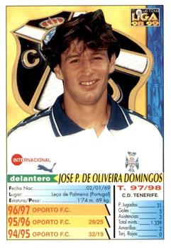 1998-99 Mundicromo Las Fichas de la Liga #465 Domingos Back