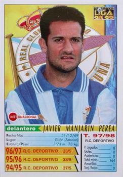 1998-99 Mundicromo Las Fichas de la Liga #487 Manjarin Back