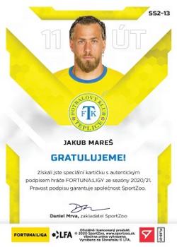 2020-21 SportZoo Fortuna:Liga - Signed Stars - Level 2 #SS2-13 Jakub Mares Back