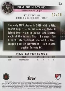 2021 Topps MLS - Red #23 Blaise Matuidi Back