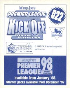 1997-98 Merlin Premier League Kick Off #22 Mark Bosnich Back