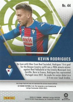 2020-21 Panini Mosaic La Liga #44 Kevin Rodrigues Back