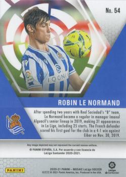 2020-21 Panini Mosaic La Liga #54 Robin Le Normand Back