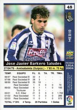 2003-04 Mundicromo Las Fichas de la Liga 2004 #48 Barkero Back