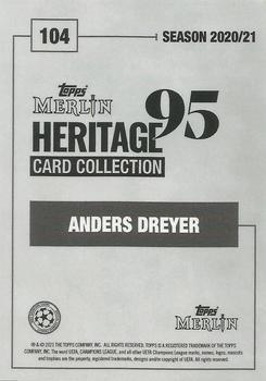 2020-21 Topps Merlin Heritage 95 - Blue #104 Anders Dreyer Back
