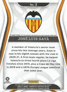 2020-21 Panini Chronicles - Certified La Liga #3 Jose Luis Gaya Back