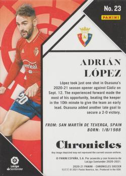 2020-21 Panini Chronicles - Chronicles La Liga #23 Adrian Lopez Back