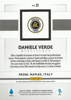 2020-21 Panini Chronicles - Panini Serie A #21 Daniele Verde Back