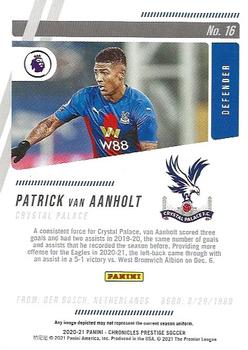 2020-21 Panini Chronicles - Prestige Premier League Xtra Points Gold #16 Patrick van Aanholt Back