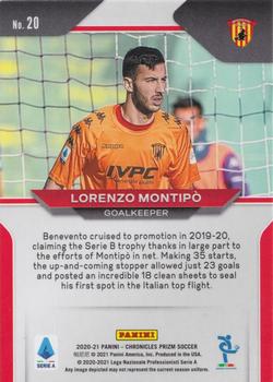 2020-21 Panini Chronicles - Prizm Serie A #20 Lorenzo Montipo Back