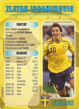 2008-11 Boing Superstars #45 Zlatan Ibrahimovic Back