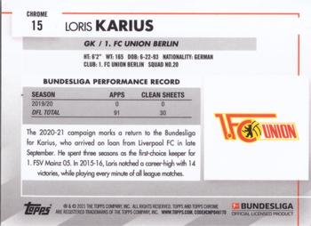 2020-21 Topps Chrome Sapphire Edition Bundesliga #15 Loris Karius Back