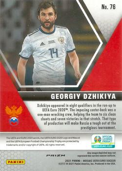 2021 Panini Mosaic UEFA EURO 2020 - Blue Pulsar #76 Georgiy Dzhikiya Back