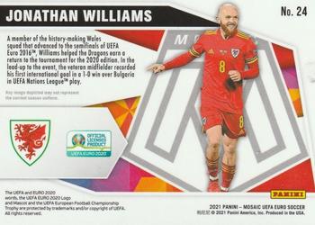 2021 Panini Mosaic UEFA EURO 2020 - Give and Go #24 Jonathan Williams Back
