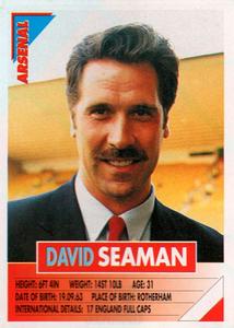 1996 Panini Super Players #3 David Seaman Front