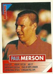 1996 Panini Super Players #15 Paul Merson Front