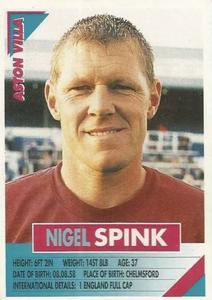 1996 Panini Super Players #19 Nigel Spink Front