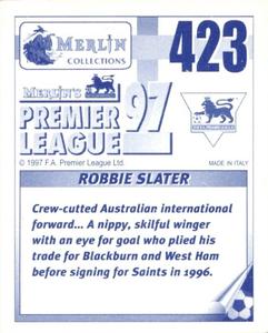 1996-97 Merlin's Premier League 97 #423 Robbie Slater Back