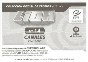 2021-22 Panini LaLiga Santander Este Stickers #14 Sergio Canales Back
