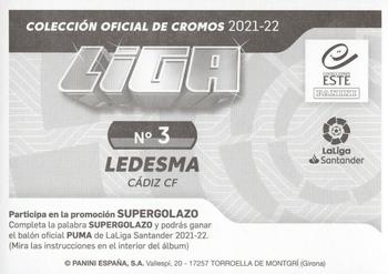 2021-22 Panini LaLiga Santander Este Stickers #3 Ledesma Back