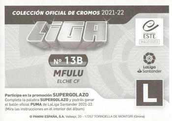 2021-22 Panini LaLiga Santander Este Stickers #13B Omenuke Mfulu Back