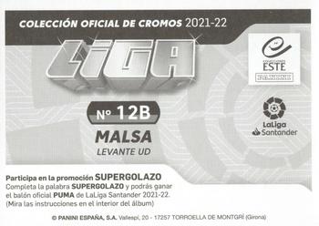 2021-22 Panini LaLiga Santander Este Stickers #12B Mickael Malsa Back