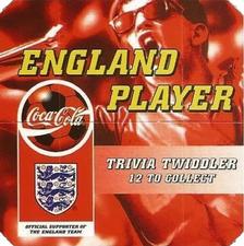 1998 Coca Cola England Player Trivia Twiddlers #NNO David Beckham Back