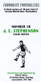 2009 Philip Neill Favourite Footballers Series 3 #10 Eric Stephenson Back