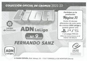 2021-22 Panini LaLiga Santander Este Stickers - ADN La Liga #9 Fernando Sanz Back