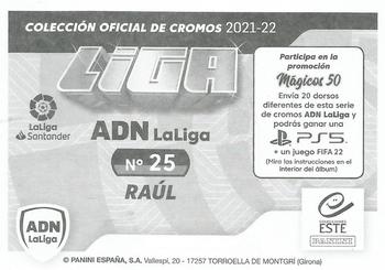 2021-22 Panini LaLiga Santander Este Stickers - ADN La Liga #25 Raúl González Back