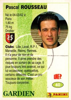1994 Panini French League #40 Pascal Rousseau Back