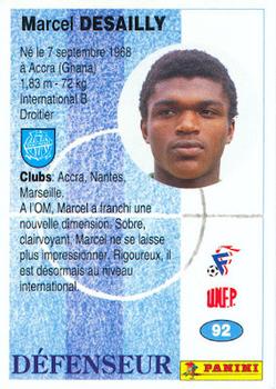 1994 Panini French League #92 Marcel Desailly Back