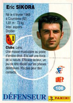 1994 Panini French League #106 Éric Sikora Back