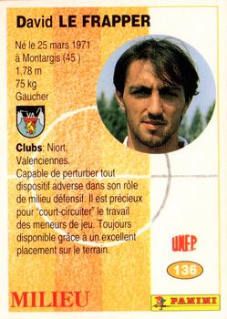 1994 Panini French League #136 David Le Frapper Back