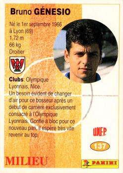 1994 Panini French League #137 Bruno Génesio Back