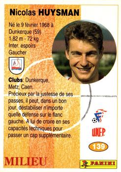 1994 Panini French League #139 Nicolas Huysman Back