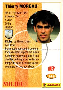 1994 Panini French League #149 Thierry Moreau Back