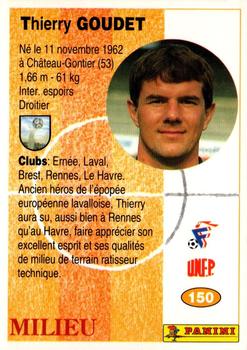 1994 Panini French League #150 Thierry Goudet Back