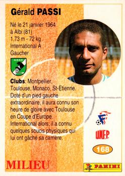 1994 Panini French League #168 Gérald Passi Back