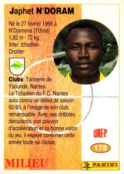 1994 Panini French League #175 Japhet N'Doram Back